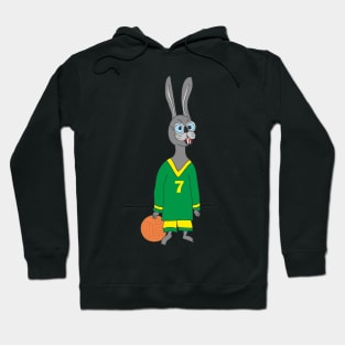 Funny Rabbit basketball player Hoodie